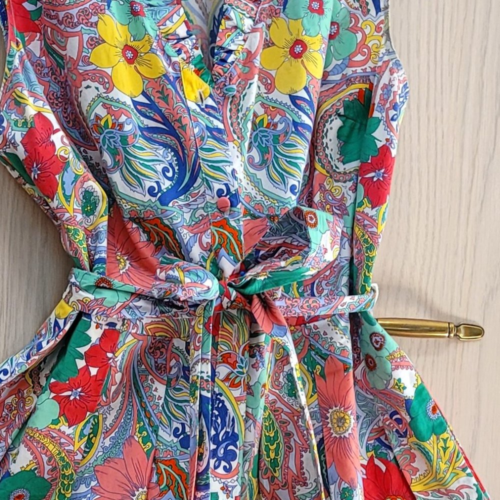 Talbots Size 14p Floral Summer Dress